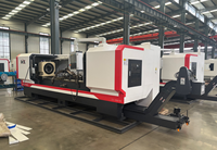 Tour CNC à double broche à entraînement central avec système de commande FANUC, haute précision pour le traitement des arbres d'essieu