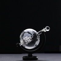 Carafe à vin en cristal durable faite à la main en forme de bateau antique Globe Coupe Carafe à whisky Ensemble pour cadeaux d'affaires