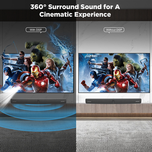 Sistema Home Theater miglior altoparlante <span class=keywords><strong>Soundbar</strong></span> senza fili <span class=keywords><strong>Soundbar</strong></span> Bluetooth <span class=keywords><strong>Soundbar</strong></span> <span class=keywords><strong>per</strong></span> <span class=keywords><strong>TV</strong></span> con arco/ottico/cavo AUX - Product Image 6