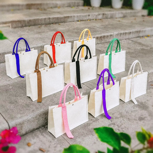 Bolsa de Mano de Lona de Algodón con Asas de Cinta de Algodón y Logotipo Personalizado para Mujer, Impresa con Serigrafía, para Compras - Product Image 6