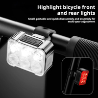 ANKE – Éclairage VTT avant et arrière puissant à LED/Halogène en plastique, avec batterie intégrée, lampes de poche pour utilisation nocturne, 4 modes, étanche IPX5
