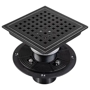 4inch 6inch American Sink Drainage Square Floor Drain Stainless Steel with Flange Grid Drain Color Box ISO Modern 3 Years