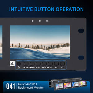 FEELWORLD Q41 Monitor de montaje en bastidor multipantalla Monitor de montaje en bastidor de vídeo profesional Quad 4,5 "2RU SDI <span class=keywords><strong>HDMI</strong></span> OEM Fábrica al por mayor - Product Image 4