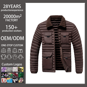 Vêtements en gros OEM/ODM – Blouson de moto en <span class=keywords><strong>nylon</strong></span> matelassé coupe-vent à motif géométrique pour l'hiver, style <span class=keywords><strong>hardcore</strong></span> et intelligent - Product Image 1