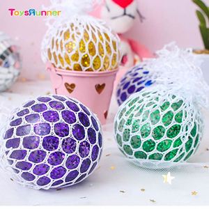 <b>Squishy</b> Mesh PVC Grape Stress Ball Squeezing Anti-Stress Sensory Fidget Toy for Kids & Adults by TOYSRUNNER - Product Image 5