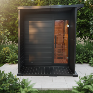 Cabine de sauna extérieure de luxe pour 6 personnes |   Intérieur en cèdre rouge signature et extérieur en cèdre de <span class=keywords><strong>DuraCool</strong></span> |   Spa moderne pour jardin - Product Image 2