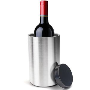 Enfriador de Vino de Acero Inoxidable, Cubo de Hielo para Fiestas, Industrial, Sostenible, Color y Logotipo Personalizables para Hotel, Hogar, Bar - Product Image 1