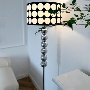 Polka Dot Minimalist Floor <b>Lamp</b> Led Light Source <b>Switch</b> Control Home Living Room Bedroom Ambient Lighting - Product Image 3