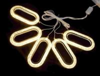 Luminaire suspendu ovale en acrylique LED de luxe pour la décoration de mariage, salle de banquet, scène, fête, événement
