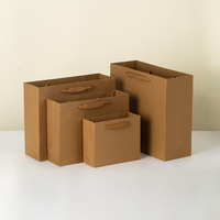 Sac en papier kraft brun XL personnalisé et recyclable, ouvert en haut, résistant à la graisse, pour l'emballage alimentaire, les cafés, les restaurants de restauration rapide