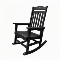 Chaise à bascule Adirondack de qualité supérieure, stabilisée aux UV, en HIPS, pour l'extérieur, la véranda, la cour, la maison