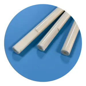 Custom Alumina Rod Screw Precise Al2o3 Porous Ceramic Roller Seramik Stopper Shaft Bar Manufacturers