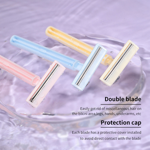 LMLTOP Couteau de rasage à double <span class=keywords><strong>lame</strong></span> en acier inoxydable A0208 Rasoir pour <span class=keywords><strong>femme</strong></span> Rasoir en plastique à double tranchant pour le corps - Product Image 5