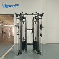 Equipo de Gimnasio Comercial para Entrenamiento de Fuerza, Máquina Multifuncional de Poleas Dobles con Cable Cruzado para Ejercicios