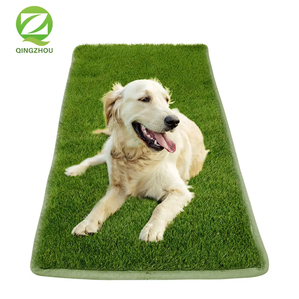 QINGZHOU pet erba finta pet training pad erba erba artificiale per cane da compagnia