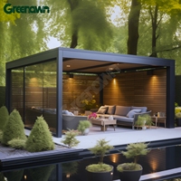 Pergola bioclimatique en aluminium, pergola de jardin extérieure 3x4, imperméable, sur mesure, directement de l'usine