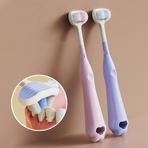 SeaMind Cepillo de dientes de 3 lados para niños 10000 Cabello suave Entrenamiento para bebés y niños pequeños Cepillo de dientes para bebés Cepillo de dientes suave en forma de U - Product Image 2