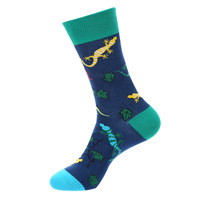 Vente en gros Chaussettes en coton sur le thème des animaux à la mode Panda Fox Shark Kangaroo Gecko Patterns Happy Cartoon Chaussettes