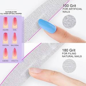 Outils de manucure, bande de ponçage, lime à ongles demi-lune, double face, limes à ongles 100/180 grains - Product Image 5