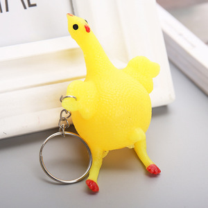 Bóp gà đẻ trứng gà sáng tạo đồ chơi sáng tạo trò đùa vui buồn chán cứu trợ bóp đồ chơi móc chìa khóa giảm căng thẳng - Product Image 3