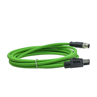 Vente en gros IP67 Câble Ethernet industriel M12 X codé vers RJ45 Câble de raccordement de communication de données Câble PVC Plc Rj45 à 8 broches Cat6