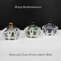 Boîte à épices en verre doré de luxe Haven Basin pour mariage, pot à bonbons en cristal, sucrier, autres produits artisanaux en cristal, catégorie de produits