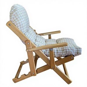Sağlam dayanıklı katlanabilir döşemeli plaj sandalyesi rahat Modern tarzı uzanmış şezlong kolay taşıma açık oturma odası - Product Image 6