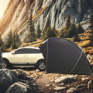 Di động ngoài trời gấp xe Lều kết nối cổng sau tán SUV van tự động cắm trại phía sau mái hiên một lớp vải Oxford - Product Image 6