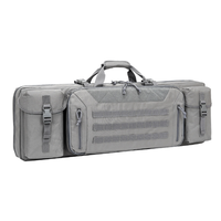 Sac de transport tactique pour deux armes à feu, 32''36''42''46'', étanche, avec fermetures éclair verrouillables, étui pour armes à feu MOLLE, porte-armes double pour la chasse/le tir