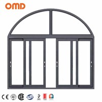 Le moins cher fenêtres coulissantes en aluminium fenêtres en arc balcon coulissant double vitrage fenêtre coulissante française pour les maisons