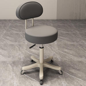 Tabouret de salon de beauté avec roulettes, réglable en hauteur, pivotant, rond, pour bar, salon de coiffure, table de maquillage - Product Image 4