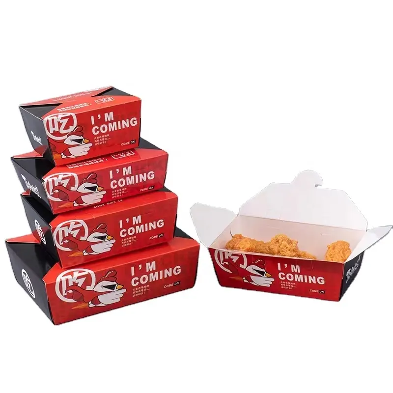 कस्टमाइज़ पेपर टेक आउट कंटेनर कार्डबोर्ड क्राफ्ट लंच भोजन खाद्य बक्से डिस्पोजेबल माइक्रोवेव सेफ टू गो पैकेजिंग