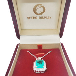 High End Custom Logo Luxury Wedding Ring Earring Bracelet Necklace Velvet <b>Jewelry</b> Box Packaging - Product Image 3