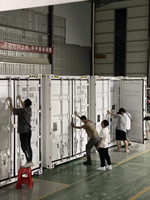 Ferme en conteneur maritime avec système hydroponique vertical, moteur et pompe pour la culture écologique de légumes et de champignons