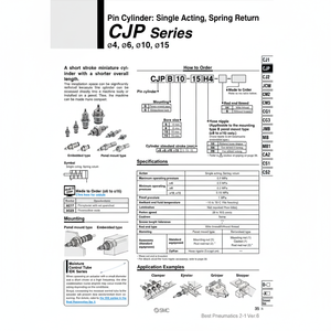 กระบอกนิวเมติก SMC CJPB4-10-B ชิ้นส่วนนิวเมติก - Product Image 1