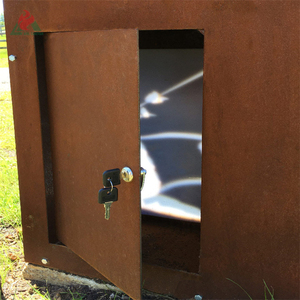 <span class=keywords><strong>Cassetta</strong></span> Postale Moderna Autoportante in Acciaio Corten con Citofono - Product Image 2
