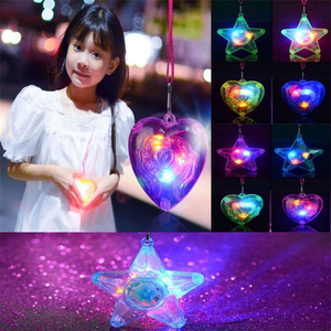 LED intermitente estrella amor colgante luminoso collar <span class=keywords><strong>de</strong></span> plástico joyería <span class=keywords><strong>para</strong></span> niño <span class=keywords><strong>para</strong></span> cumpleaños Navidad graduación Acción <span class=keywords><strong>de</strong></span> <span class=keywords><strong>Gracias</strong></span> - Product Image 5