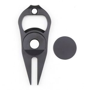 Ouvre-bouteille multifonctionnel avec outil de réparation de divots de golf en métal, supports vierges pour cadeaux promotionnels personnalisés - Product Image 5