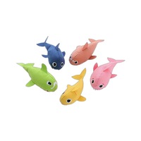 Dessin animé écologique en peluche requin famille cataire chat jouet Durable mâcher dents nettoyage