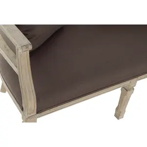 Canapé Lino Rubberwood 122x69x72cm 2 places Marron - Product Image 2
