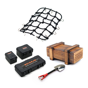 Ensemble de pièces de simulation de <span class=keywords><strong>voiture</strong></span> de course tout-terrain en métal 1/10 RC, <span class=keywords><strong>valise</strong></span>, pelle, seau TRX4 D90 SCX10 - Product Image 3