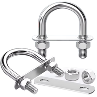 Vis à boulon en U en acier inoxydable 304 avec déflecteur d'écrou Carte en forme de U Collier de serrage en forme de U Boucle de fixation Finition zinguée