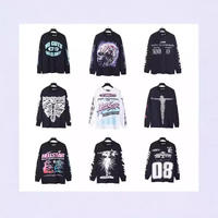 Ventes chaudes, sweat-shirt pour homme à manches longues de style américain, coupe ample, coton pur, tendance, décontracté, streetwear, automne-hiver
