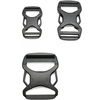 Boucle à dégagement rapide 20 mm pour sangle de sac, accessoire de réglage, boucle tactique à dégagement latéral en plastique, boucle de collier pour chien, boucle de ceinture personnalisée
