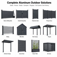 Abri à vélos en aluminium 6063-T5 à persiennes, abri de rangement extérieur pour vélos, résistant aux intempéries, taille personnalisée, verrouillable, CE