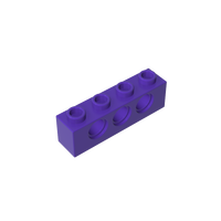 [Gobricks]GDS-625 Blocs de construction en plastique ABS à l'échelle 1:8, pièce 3701, brique 1x4 [3 trous pour broches]