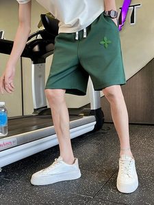 Pantalones Cortos Deportivos con Cordón Ajustable para Hombre, Estilo Urbano, Verano, Casuales, Blancos, Finos, Holgados, Deportivos, de Cinco Puntos - Product Image 3