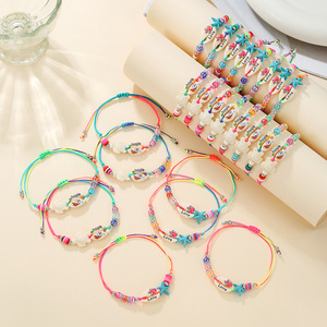 Fashion Jewelry Colorful <b>Beaded</b> <b>Bracelet</b> Set Acrylic Cartoon Seashell Starfish Unisex Wrap <b>Bracelets</b> Spring 2026 - Product Image 2