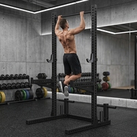 Rack de musculation multifonctionnel de base pour usage commercial avec support pour triceps et acier au carbone Q235