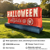 Maßgefertigtes Halloween Aufblasbares Werbeschild Riesige Aufblasbare Buchstaben-Werbetafel Aufblasbare Werbewand für Feiertagspartys